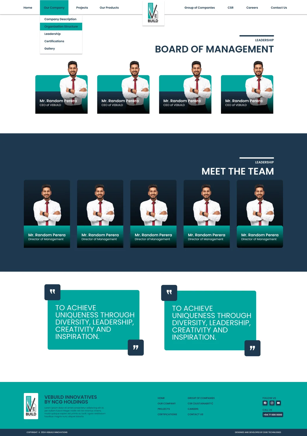 VEBUILD - Our Company · org structure